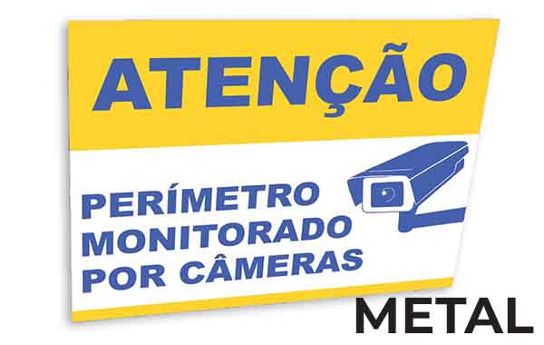 Placa metálica adesivada